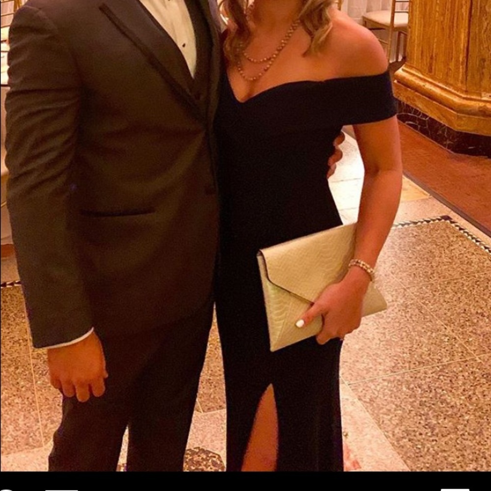 Lulus navy blue floor length gown